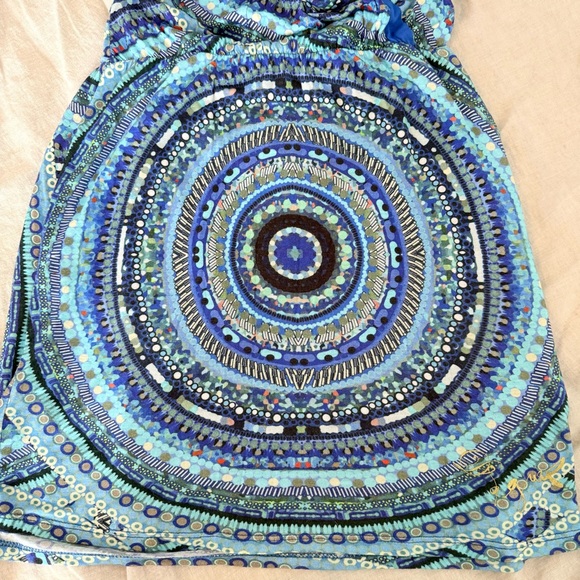 Vintage Desigual by Christian LaCroix V-neck Surplice Mini Dress Sz S - Picture 4 of 10